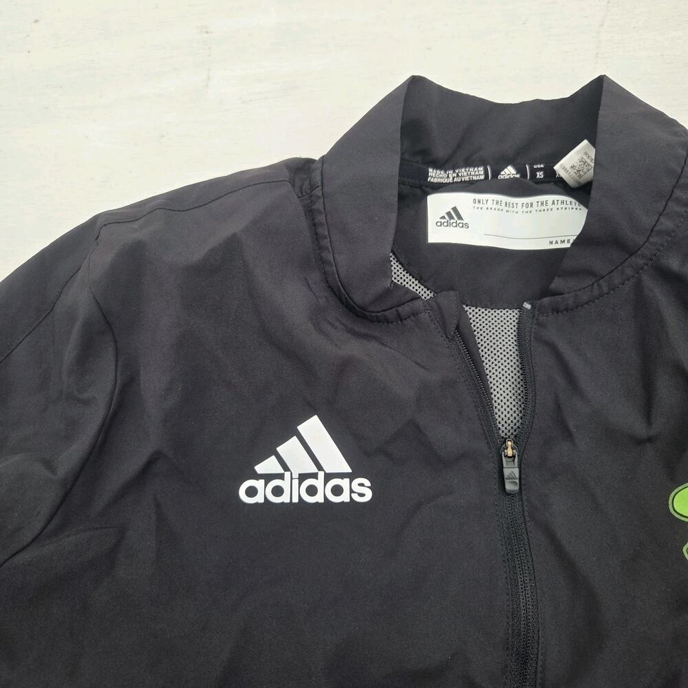 South Florida Bulls Adidas 1/4 Zip Windbreaker Jacket Men XS Black Long Sleeve - Picture 3 of 10